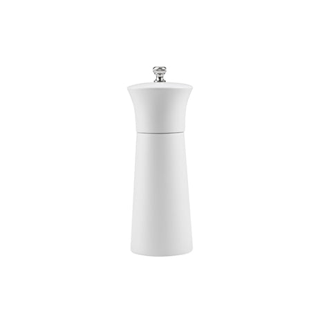 Salt-Pepper Grinder - White, 150mm from Moda. Sold in boxes of 1. Hospitality quality at wholesale price with The Flying Fork!