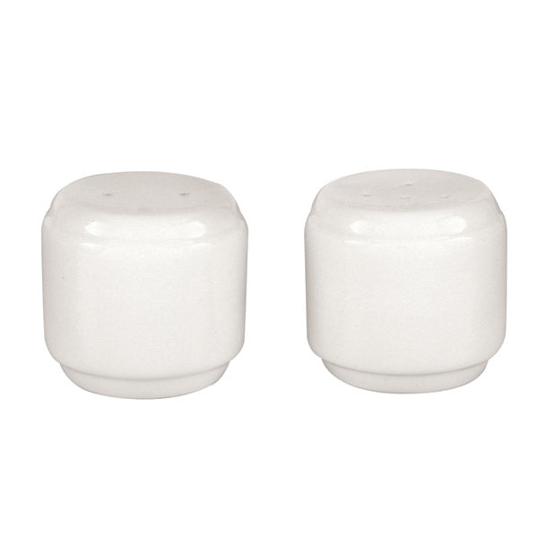 Salt Shaker - Barrel from Basics. made out of Porcelain and sold in boxes of 12. Hospitality quality at wholesale price with The Flying Fork!