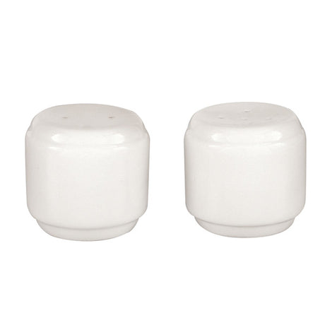 Salt Shaker - Barrel from Basics. made out of Porcelain and sold in boxes of 12. Hospitality quality at wholesale price with The Flying Fork!