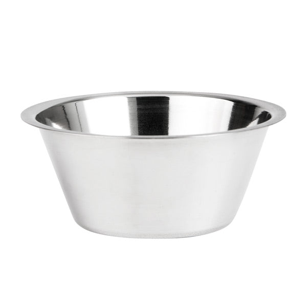 Sauce Cup-Dariol Mould - S-S, 70 x 45mm-115ml from TheFlyingFork. Sold in boxes of 1. Hospitality quality at wholesale price with The Flying Fork!