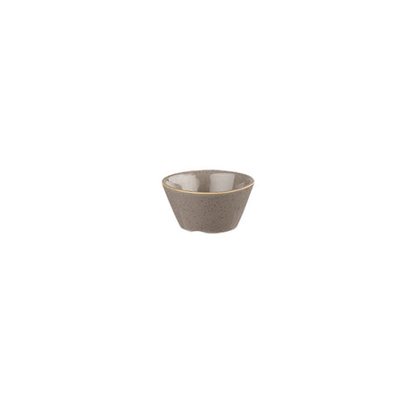Sauce Dish - 90ml, Peppercorn grey, Stonecast from Churchill. made out of Porcelain and sold in boxes of 6. Hospitality quality at wholesale price with The Flying Fork!