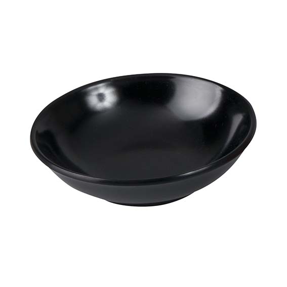 Sauce Dish - Black, 70mm from Ryner Melamine. Sold in boxes of 24. Hospitality quality at wholesale price with The Flying Fork!