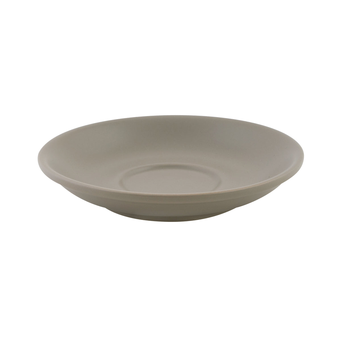 Saucer - Stone, 140mm from Bevande. made out of Porcelain and sold in boxes of 6. Hospitality quality at wholesale price with The Flying Fork!