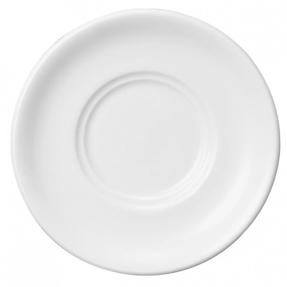 Saucer To Suit 9966008 from Churchill. made out of Porcelain and sold in boxes of 24. Hospitality quality at wholesale price with The Flying Fork!