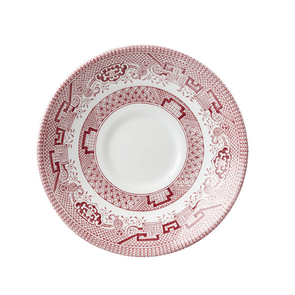 Saucer To Suit 9970102 - 141mm, Willow Cranberry from Churchill. made out of Porcelain and sold in boxes of 12. Hospitality quality at wholesale price with The Flying Fork!