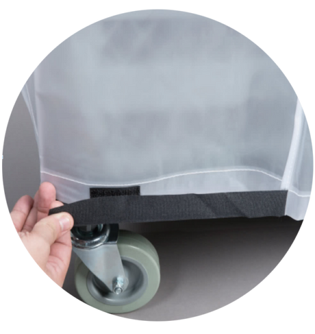 PVC Trolley Cover With Velcro Straps Clear from Chef Inox. Sold in boxes of 1. Hospitality quality at wholesale price with The Flying Fork!