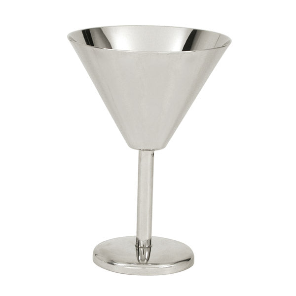 Stainless Steel Seafood Cocktail glass  — 143 mm tall, holds 150 ml — hospitality-grade serving dish.  At wholesale prices.