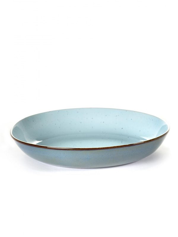 Round Pasta Plate - 235x45mm, Light Blue-Smokey Blue from Serax. made out of Ceramic and sold in boxes of 1. Hospitality quality at wholesale price with The Flying Fork!