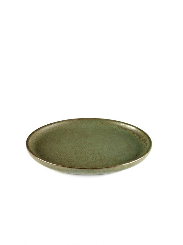 Round Bread Plate Surface - 160x15mm, Camogreen from Serax. made out of Ceramic and sold in boxes of 1. Hospitality quality at wholesale price with The Flying Fork!