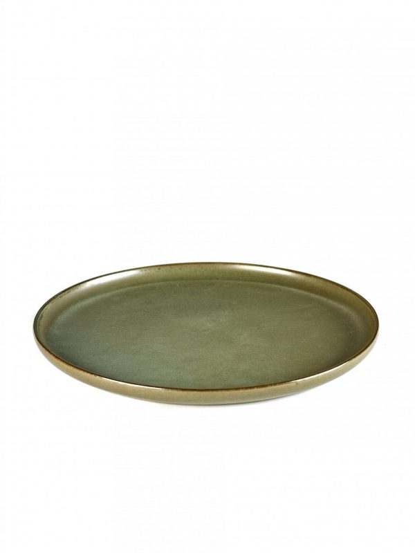 Round Plate Medium Surface - 240x15mm, Camogreen from Serax. made out of Ceramic and sold in boxes of 1. Hospitality quality at wholesale price with The Flying Fork!