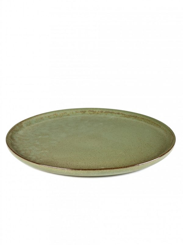 Round Plate Large Surface - 270x15mm, Camogreen from Serax. made out of Ceramic and sold in boxes of 1. Hospitality quality at wholesale price with The Flying Fork!