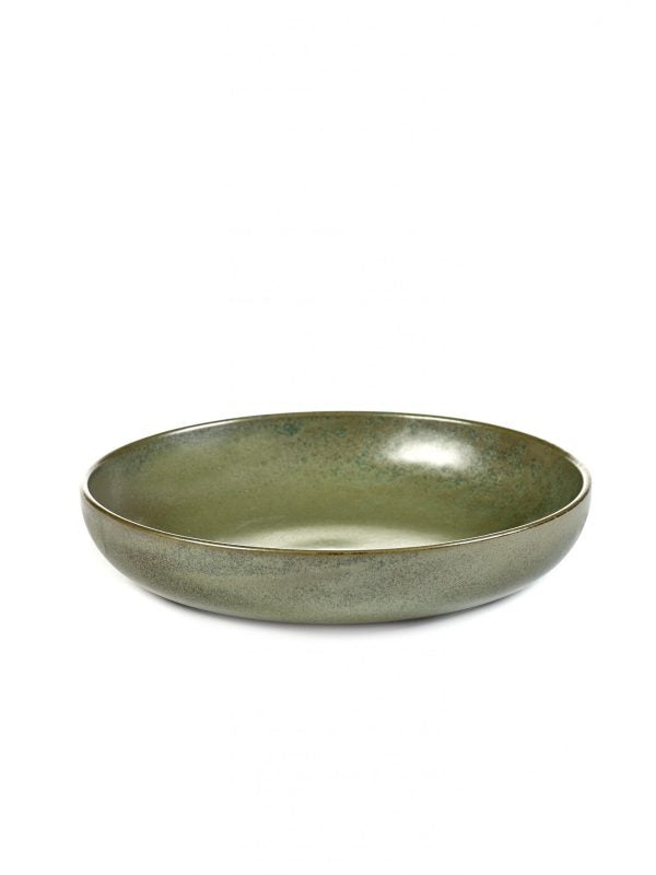 Deep Plate Large Surface - 210x40mm, Camogreen from Serax. made out of Ceramic and sold in boxes of 1. Hospitality quality at wholesale price with The Flying Fork!
