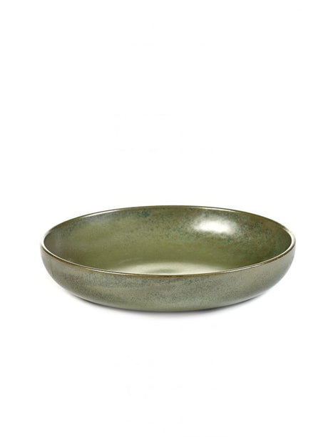Deep Plate Large Surface - 210x40mm, Camogreen from Serax. made out of Ceramic and sold in boxes of 1. Hospitality quality at wholesale price with The Flying Fork!