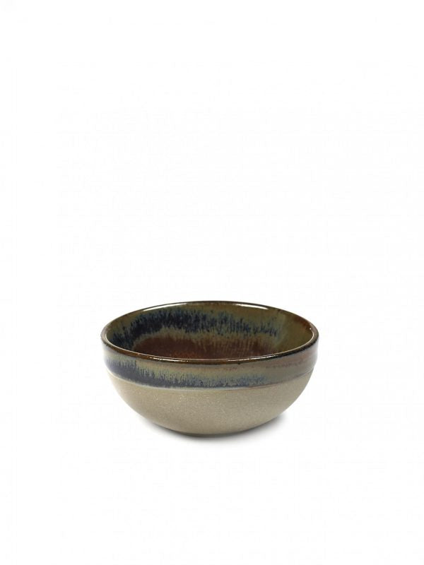 Round Bowl Small Surface - 90x40mm, Gris-Rusty Brown from Serax. made out of Ceramic and sold in boxes of 1. Hospitality quality at wholesale price with The Flying Fork!