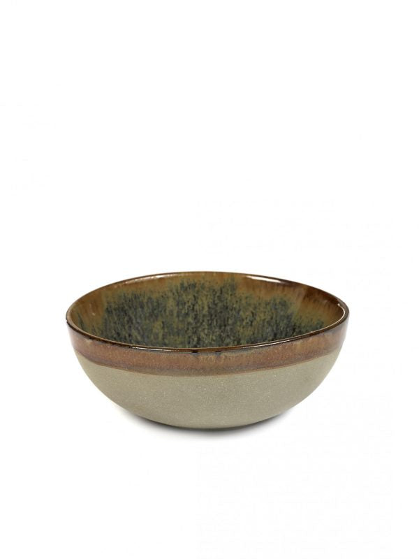 Round Bowl Large Surface - 130x50mm, Grey-Indi Grey from Serax. made out of Ceramic and sold in boxes of 1. Hospitality quality at wholesale price with The Flying Fork!