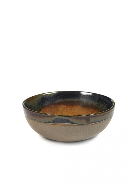 Round Bowl Large Surface - 130x50mm, Grey-Rusty Brown from Serax. made out of Ceramic and sold in boxes of 1. Hospitality quality at wholesale price with The Flying Fork!