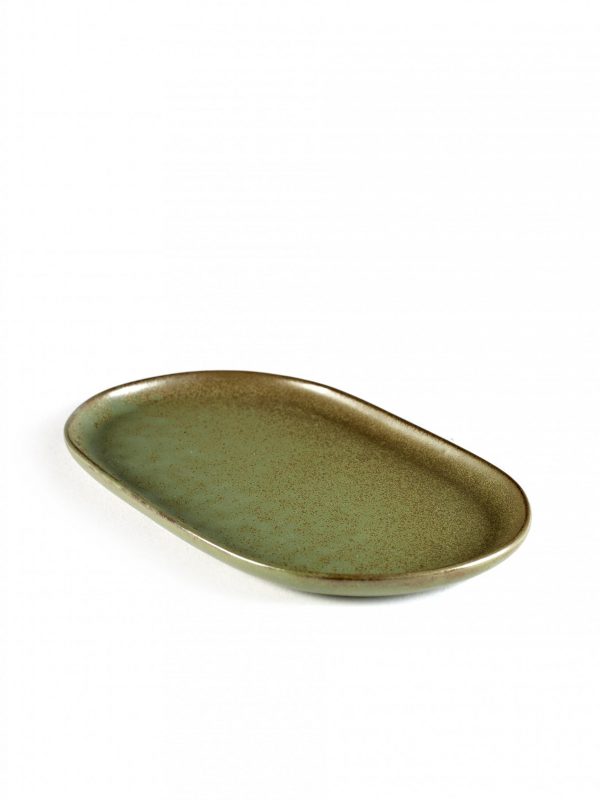 Tapas Plate Rectangular Surface - 150x250x15mm, Camogreen from Serax. made out of Ceramic and sold in boxes of 1. Hospitality quality at wholesale price with The Flying Fork!