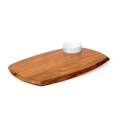 Service Board - W-Sauce Dish, 362 x 255mm from Athena. made out of Stainless Steel and sold in boxes of 1. Hospitality quality at wholesale price with The Flying Fork!