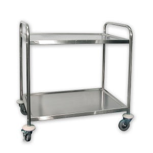 Serving Trolley - S-S, 2 Shelf, 710 x 405 x 810mm from Chalet. Sold in boxes of 1. Hospitality quality at wholesale price with The Flying Fork!