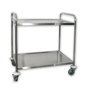 Serving Trolley - S-S, 2 Shelf, 810 x 455 x 855mm from Chalet. Sold in boxes of 1. Hospitality quality at wholesale price with The Flying Fork! 