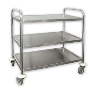 Serving Trolley - S-S, 3 Shelf, 710 x 405 x 810mm from Chalet. Sold in boxes of 1. Hospitality quality at wholesale price with The Flying Fork!