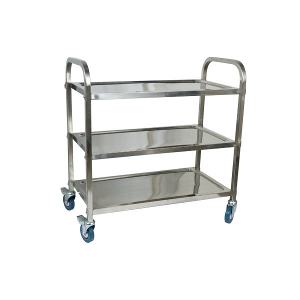 Serving Trolley - S-S, x hd, 3 Shelf, 760 x 400 x 840mm from TheFlyingFork. Sold in boxes of 1. Hospitality quality at wholesale price with The Flying Fork!