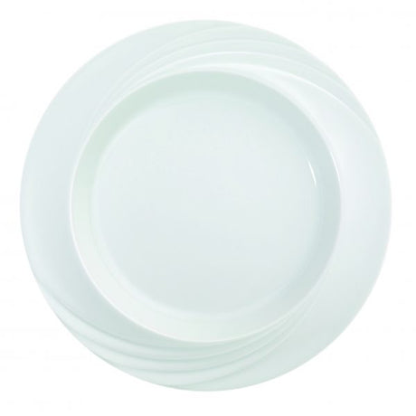 Flat Plate - 160mm, Donna from Schonwald. made out of Porcelain and sold in boxes of 12. Hospitality quality at wholesale price with The Flying Fork!