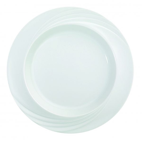 Flat Plate - 160mm, Donna from Schonwald. made out of Porcelain and sold in boxes of 12. Hospitality quality at wholesale price with The Flying Fork!