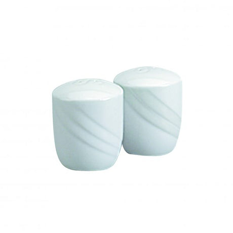 Salt Shaker - Donna from Schonwald. made out of Porcelain and sold in boxes of 24. Hospitality quality at wholesale price with The Flying Fork!