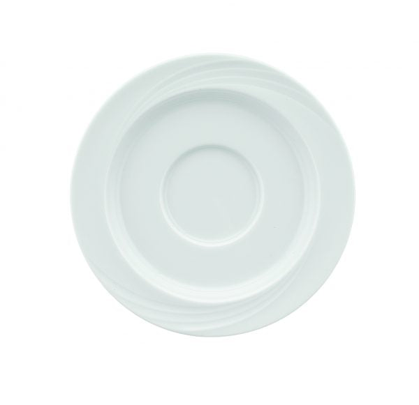 Special Saucer - Donna Senior from Schonwald. made out of Porcelain and sold in boxes of 12. Hospitality quality at wholesale price with The Flying Fork!