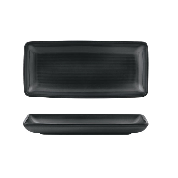 Share Platter - 220 x 100mm, Zuma Jupiter from Zuma. Ribbed, made out of Ceramic and sold in boxes of 6. Hospitality quality at wholesale price with The Flying Fork!