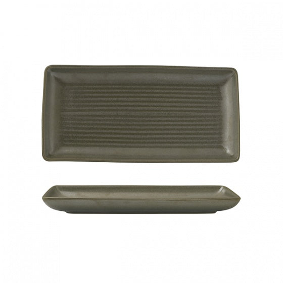 Share Platter - 250x125mm, Zuma Cargo from Zuma. Ribbed, made out of Ceramic and sold in boxes of 6. Hospitality quality at wholesale price with The Flying Fork!