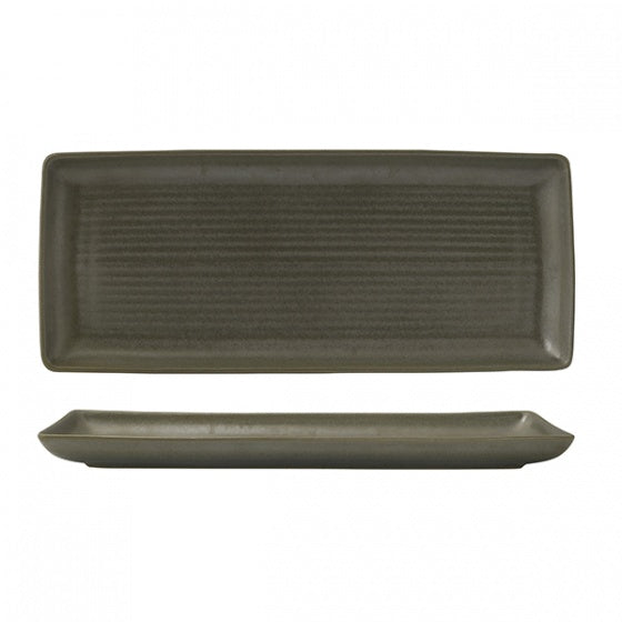 Share Platter - 335x140mm, Zuma Cargo from Zuma. Ribbed, made out of Ceramic and sold in boxes of 6. Hospitality quality at wholesale price with The Flying Fork!