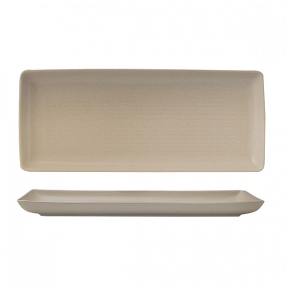 Share Platter - 335 x 140mm, Zuma Sand from Zuma. Ribbed, made out of Ceramic and sold in boxes of 6. Hospitality quality at wholesale price with The Flying Fork!