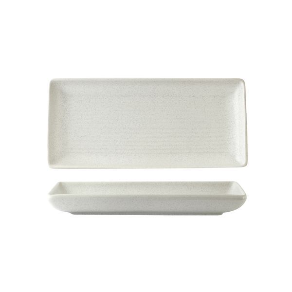 Share Platter - 250 x 125mm, Zuma Frost from Zuma. Ribbed, made out of Ceramic and sold in boxes of 6. Hospitality quality at wholesale price with The Flying Fork!
