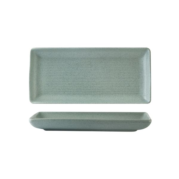 Share Platter - 250x125mm, Zuma Mint from Zuma. Ribbed, made out of Ceramic and sold in boxes of 6. Hospitality quality at wholesale price with The Flying Fork!