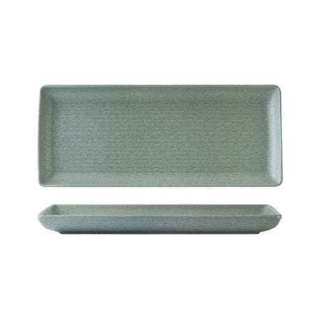 Share Platter - 335x140mm, Zuma Mint from Zuma. Ribbed, made out of Ceramic and sold in boxes of 6. Hospitality quality at wholesale price with The Flying Fork!