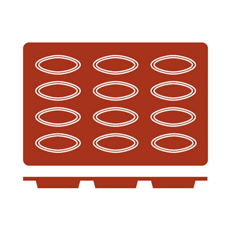 Silicon Mould - Barqueta, 12 Cup from Frenti. Non-Stick and sold in boxes of 1. Hospitality quality at wholesale price with The Flying Fork!