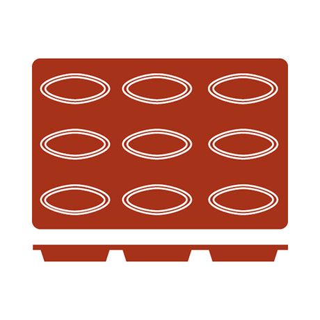 Silicon Mould - Barqueta, 9 Cup from Frenti. Non-Stick and sold in boxes of 1. Hospitality quality at wholesale price with The Flying Fork!