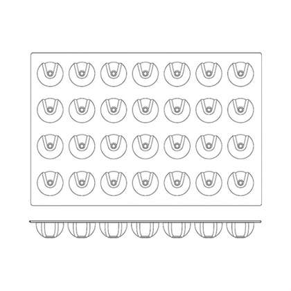 Silicon Mould - Ecypse, 28 Cup from Frenti. Non-Stick and sold in boxes of 1. Hospitality quality at wholesale price with The Flying Fork!