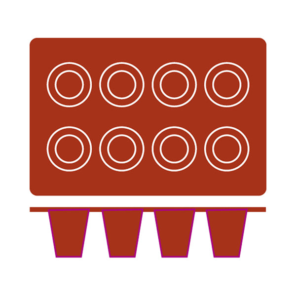 Silicon Mould - Grande Baba, 8 Cup from Frenti. Non-Stick and sold in boxes of 1. Hospitality quality at wholesale price with The Flying Fork!