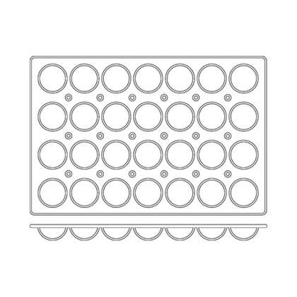 Silicon Mould - Half Sphere, 28 Cup from Frenti. Non-Stick and sold in boxes of 1. Hospitality quality at wholesale price with The Flying Fork!