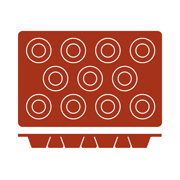 Silicon Mould - Muffin, 11 Cup from Frenti. Sold in boxes of 1. Hospitality quality at wholesale price with The Flying Fork!