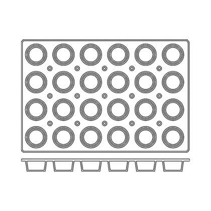 Silicon Mould - Muffin, 24 Cup from Frenti. Non-Stick and sold in boxes of 1. Hospitality quality at wholesale price with The Flying Fork!