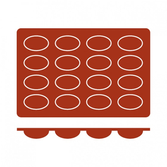 Silicon Mould - Oval, 16 Cup from Frenti. Sold in boxes of 1. Hospitality quality at wholesale price with The Flying Fork!