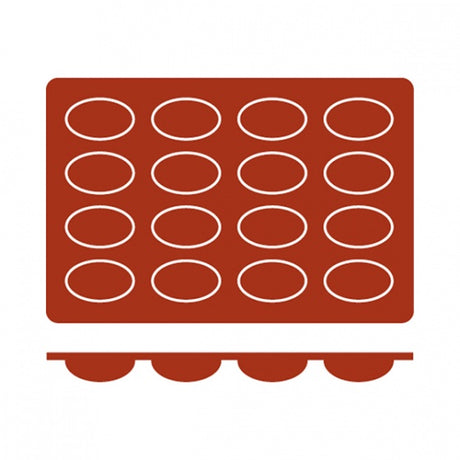 Silicon Mould - Oval, 16 Cup from Frenti. Sold in boxes of 1. Hospitality quality at wholesale price with The Flying Fork!
