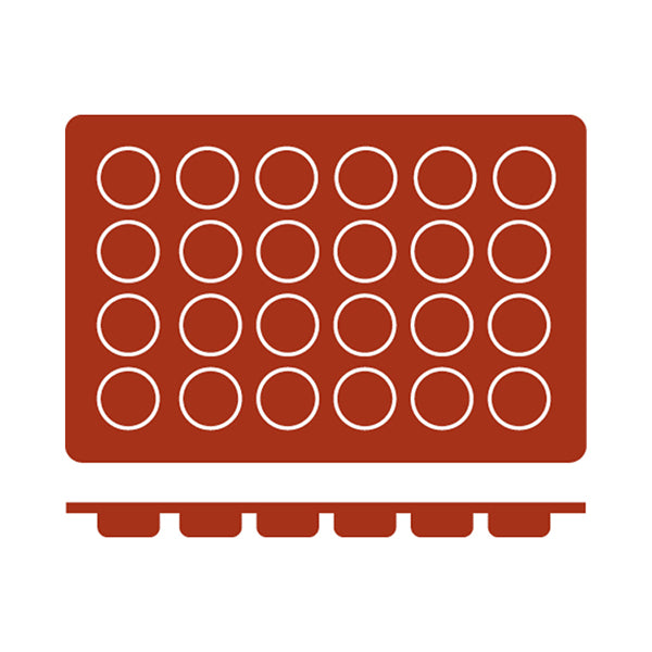 Silicon Mould - Pomponete, 24 Cup from Frenti. Non-Stick and sold in boxes of 1. Hospitality quality at wholesale price with The Flying Fork!