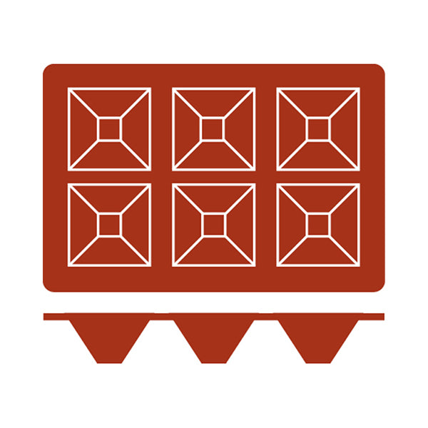 Silicon Mould - Pyramid, 6 Cup from Frenti. Non-Stick and sold in boxes of 1. Hospitality quality at wholesale price with The Flying Fork!