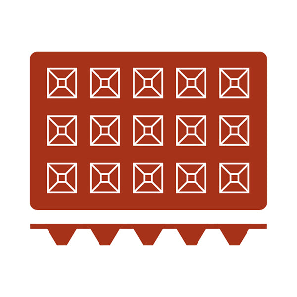 Silicon Mould - Pyramid, 15 Cup from Frenti. Sold in boxes of 1. Hospitality quality at wholesale price with The Flying Fork!