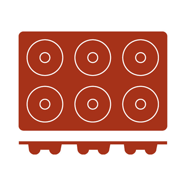 Silicon Mould - Savarin, 6 Cup from Frenti. Non-Stick and sold in boxes of 1. Hospitality quality at wholesale price with The Flying Fork!